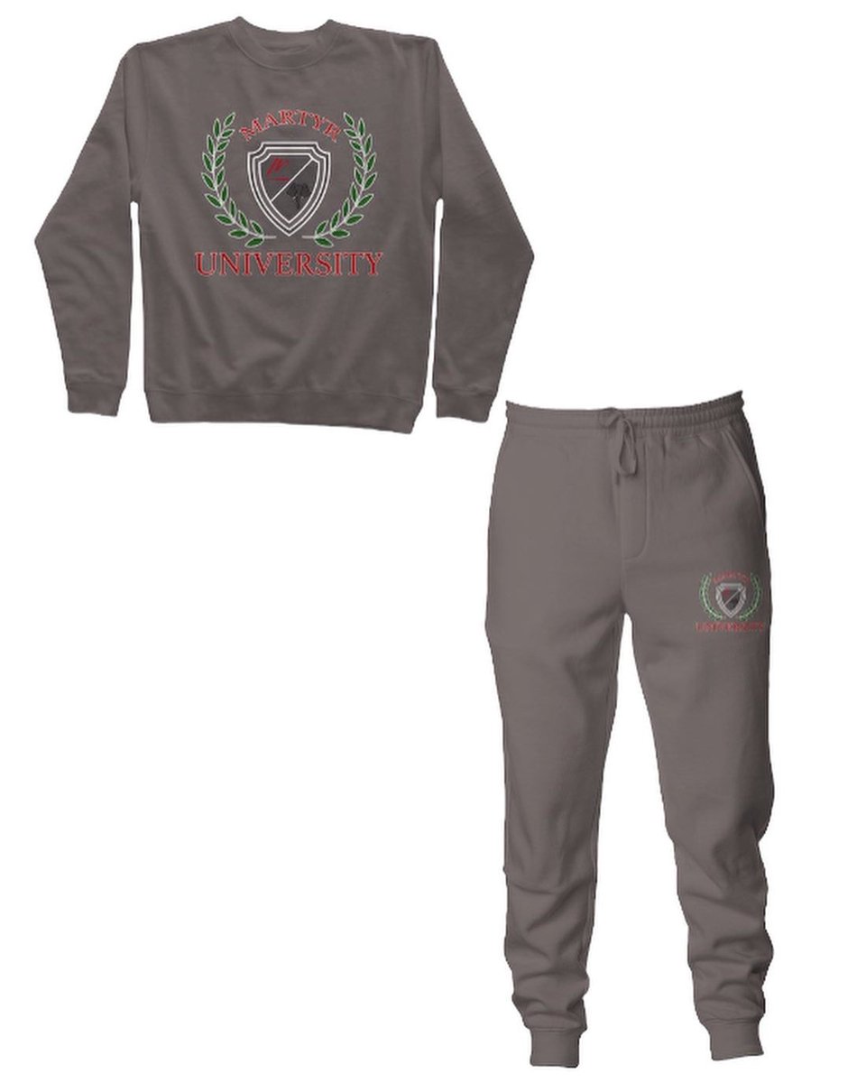 ‼️NEW DROPS‼️ New Martyr University Jogger Sets and Sweatshirts available on the site available in Small- 3XL  🙏🏾 tap the link or visit the site in the Sweatsuits section martyrclothing.com/collections/sw…