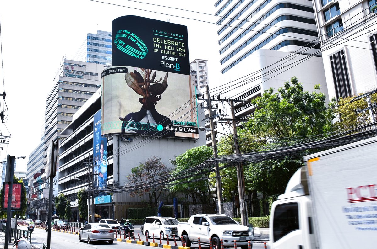 The Surreals (@surrealsnft) on Twitter photo We just spotted this huge billboard in the streets of Bangkok! 👀
A big thank you to <a href="/planbmedia_pcl/">Plan B Media</a> for bringing The #Surreals to the real world 🌍
#NFTs #nftart #bkknft #BillboardNews #NFTCommunity #NFT We just spotted this huge billboard in the streets of Bangkok! 👀
A big thank you to <a href="/planbmedia_pcl/">Plan B Media</a> for bringing The #Surreals to the real world 🌍
#NFTs #nftart #bkknft #BillboardNews #NFTCommunity #NFT