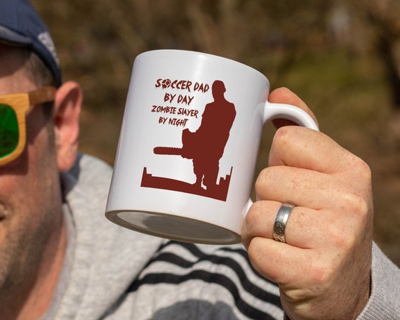 Soccer Dad By Day Ceramic Coffee Mug, Gift For etsy.me/3D9ZaIs #ceramiccoffeemug #giftfordad #dadbirthdaygift #coffeemugfordad @etsymktgtool
