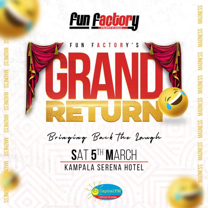 RichardTuwangye's tweet photo. We are super excited to announce our GRAND RETURN Ladies and Gentlemen. 
We are Bringing Back The Laugh 💪and we can't wait to see your beaming faces. I practically can't wait.
#TheGrandReturn   
#Sat5March   
#Serena
#BringingBackTheLaugh https://t.co/uwh8x65MoQ