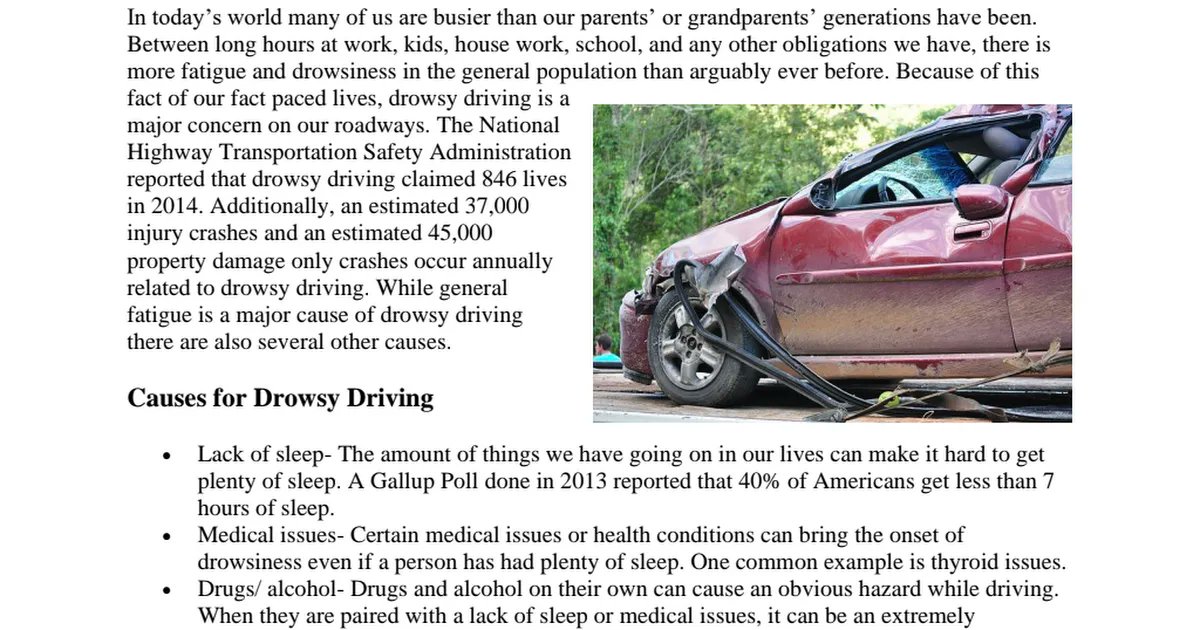 kevinianschmidt's tweet photo. #toolboxtalktuesday

Drowsy driving is just as dangerous as drunk driving.
You talk to your employees about drunk driving, probably have a policy against it. Don't overlook drowsy driving.

https://t.co/R2bAyaT3Td https://t.co/lWaNu9bXGo