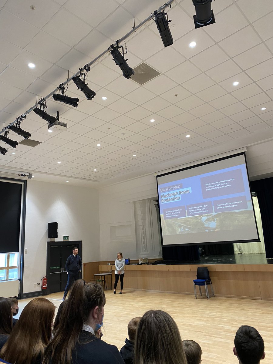 MissC3_5's tweet photo. Another fantastic @DYWWestHighland talk for S2 and S3 pupils. It was great to hear about how maths is used in engineering with @StoryContractng. Thanks to to Emma and Kevan for sharing their journey #NoOnePath #Maths #DYW https://t.co/lEa3NjvfQJ