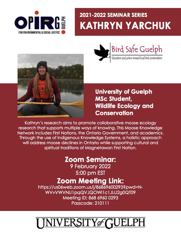 Excited to share some of the Indigenous-led and community-based wildlife monitoring programs happening in the #WISELab with @JessPopp <a href="/birdsafeguelph/">Bird Safe Guelph</a>