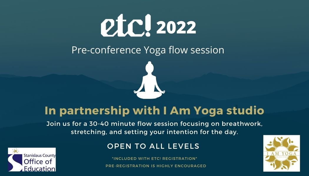 Something new is coming to #ETC2022 this year! We are excited to announce that @IAmYogaWellness will be leading registered attendees in a pre-conference Yoga flow session! For more information, please visit etc.stancoe.org. #SCOEETC