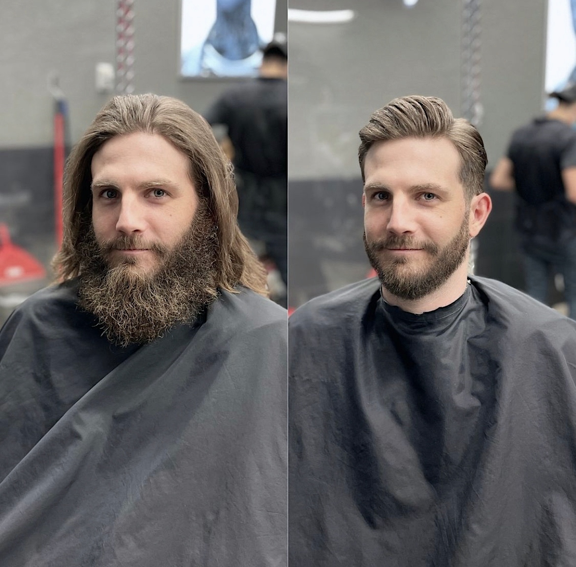 Jungle man ➡ Businessman brought to you by @alexxkihair from Tommy Guns in Calgary.

With Valentine’s Day around the corner, book your transformation. Your partner will thank...us. Link below.

ca.tommyguns.com/pages/locations
