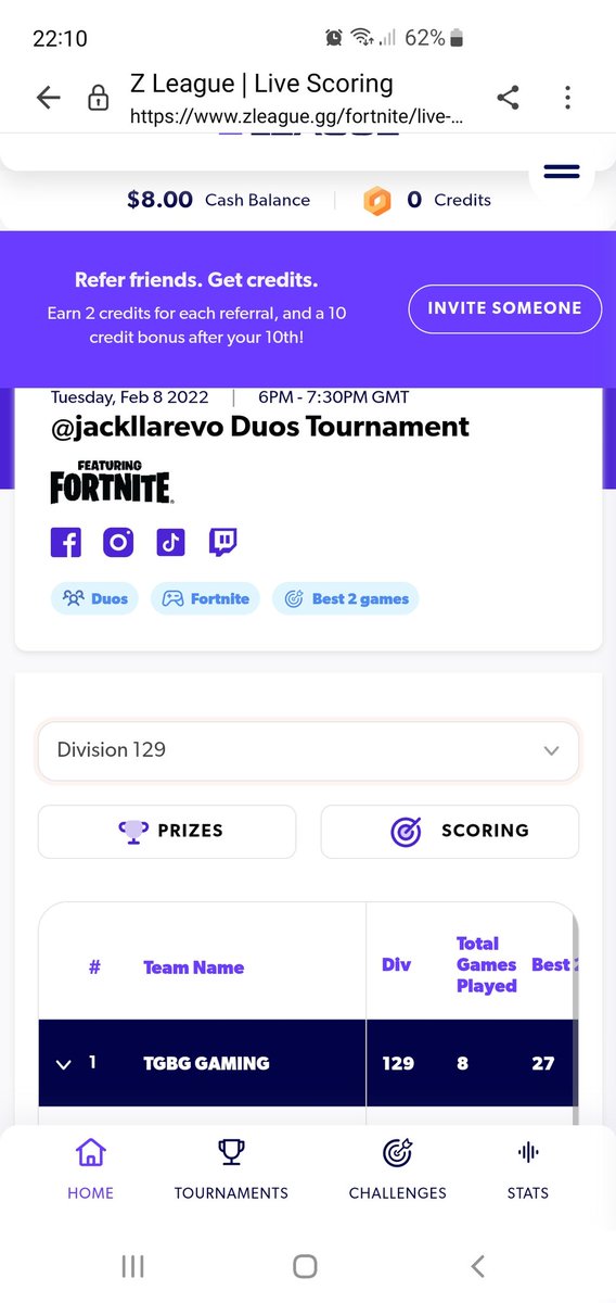 We won the fortnite Duo's tournament on <a href="/ZLeaguegg/">Z League</a> <a href="/TGBGGaming/">TGBG Gaming</a> #Fortnite