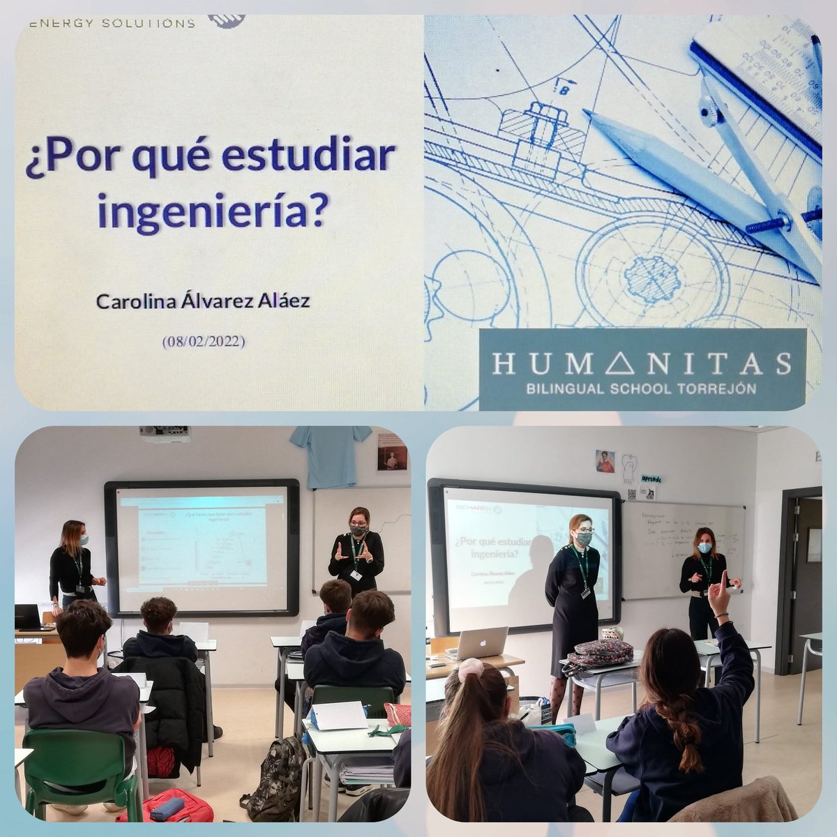 ¿Por qué estudiar ingeniería? Esa ha sido la temática que han compartido Carolina y Laura de Isemaren con los estudiantes de 2° Bachillerato en el día de hoy. ¡Gracias por compartir vuestras experiencias y ayudar en la futura toma de decisiones a los alumnos!@HBSTORREJON