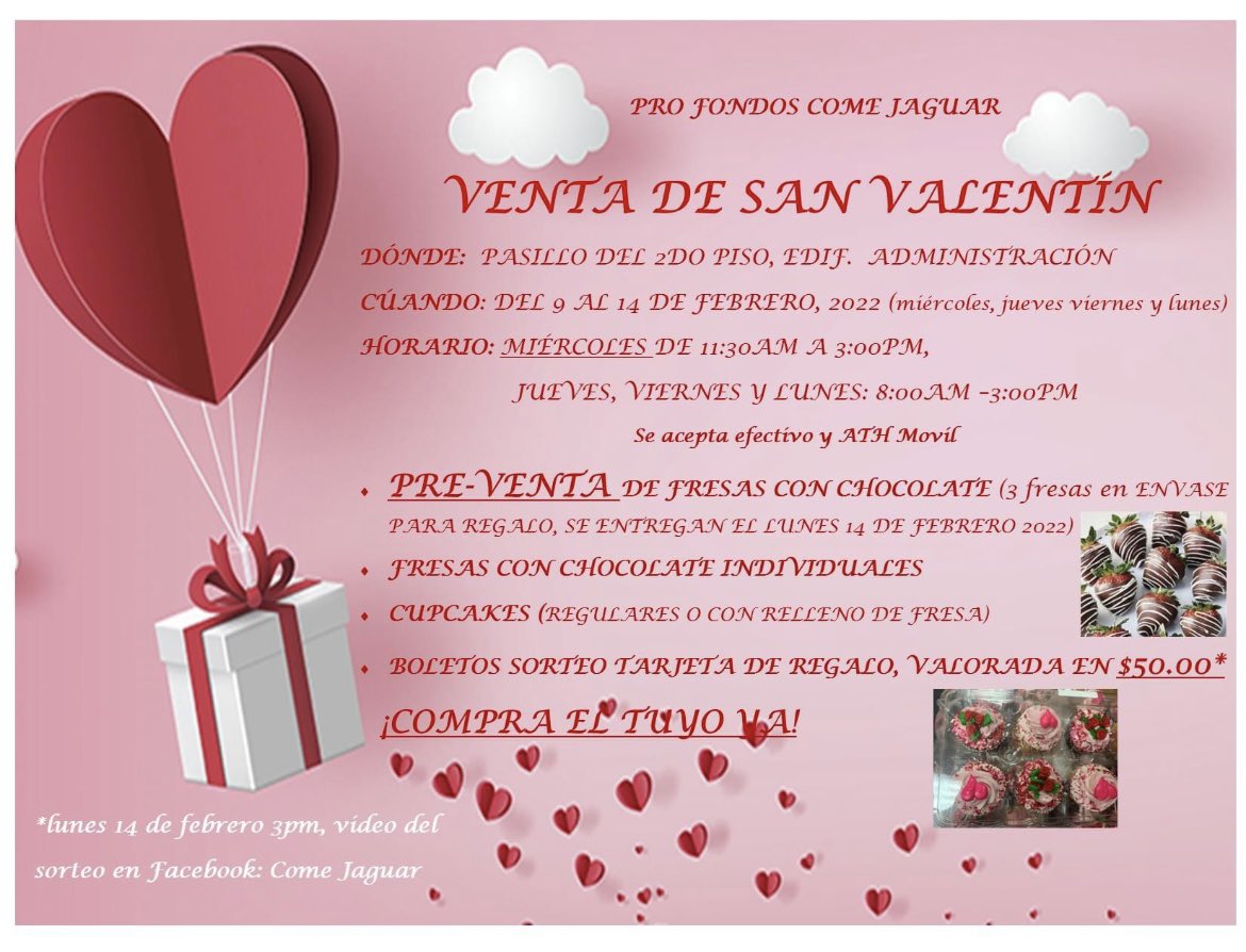 VENTA SAN VALENTÍN PRO FONDOS COME JAGUAR