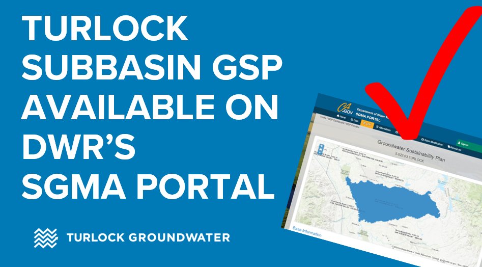 The #Turlock #Subbasin #Groundwater #Sustainability plan is now available for review and comment on the <a href="/CA_DWR/">California Department of Water Resources</a> #SGMA Portal through April 23. Check it out sgma.water.ca.gov/portal/gsp/pre…