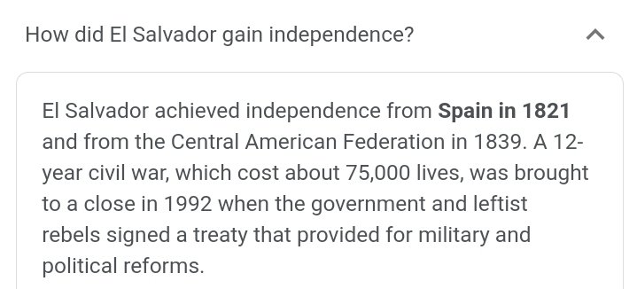 Correct, exactly 2 centuries... Based Bukele 🇸🇻🤝🇪🇸