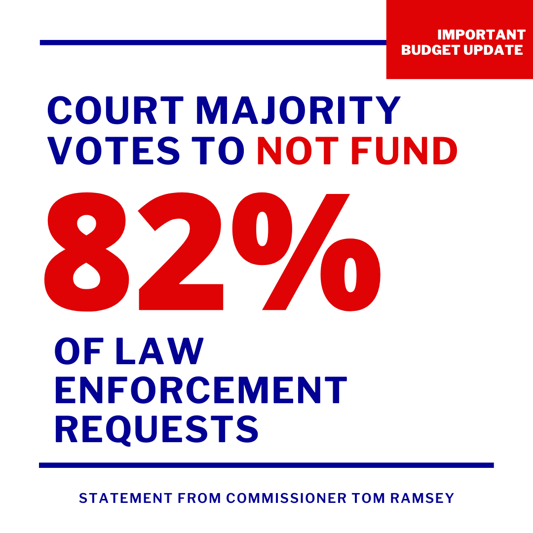HarrisCoPct3's tweet photo. 📢STATEMENT FROM COMMISSIONER TOM RAMSEY ABOUT TODAY'S BUDGET APPROVAL📢

Read his statement here: https://t.co/iGIWfdBxc6 https://t.co/vFgeHaWnWz