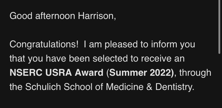 Harrison Gao (he/him) (@harrisongao_) on Twitter photo Great news! Excited to spend summer no.2 <a href="/appletonlab/">Tom Appleton</a> and <a href="/B_Urquhartlab/">Brad Urquhart</a> finishing a study using mass spec for OA metabolomics.
Thankful for the amazing PIs, lab managers, and grad student mentors <a href="/westernuPandP/">Phys Pharm</a> Great news! Excited to spend summer no.2 <a href="/appletonlab/">Tom Appleton</a> and <a href="/B_Urquhartlab/">Brad Urquhart</a> finishing a study using mass spec for OA metabolomics.
Thankful for the amazing PIs, lab managers, and grad student mentors <a href="/westernuPandP/">Phys Pharm</a>