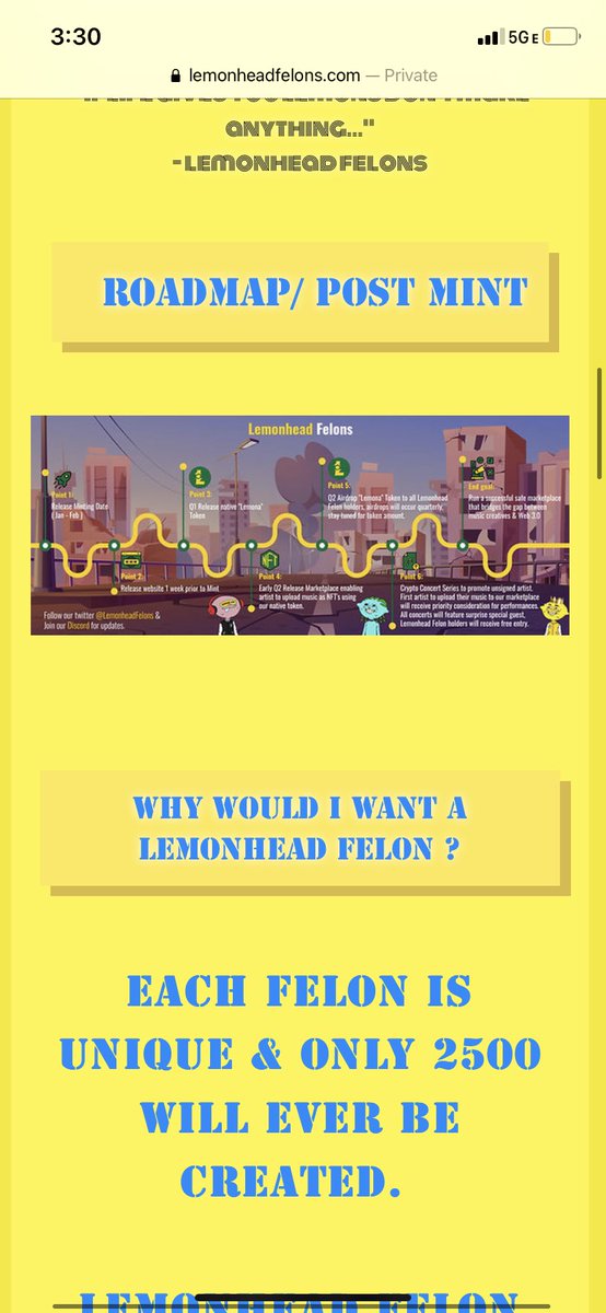 Some screen shots from our website 🍋🙇‍♂️ #NFT #Solana #Lemonheadfelons