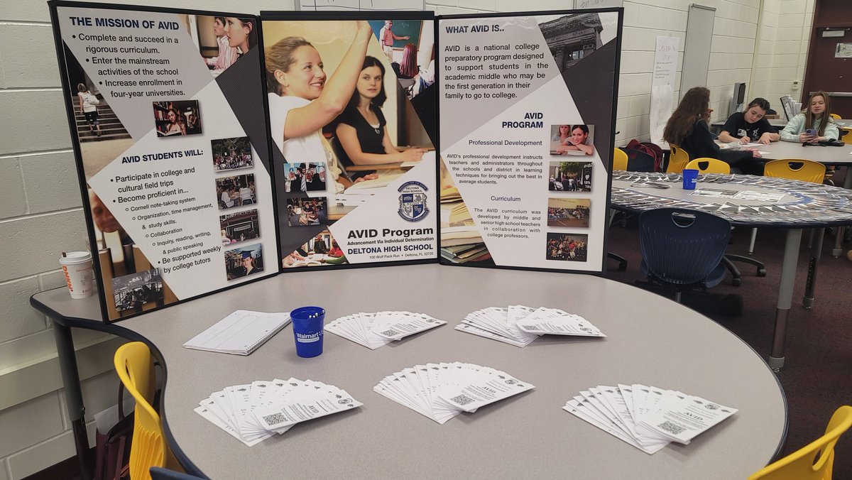 dhs_avid's tweet photo. Representing the Deltona High AVID program today at Galaxy Middle School. They did a great job making contact with future AVID scholars 💪 https://t.co/qfxXWfZH9M