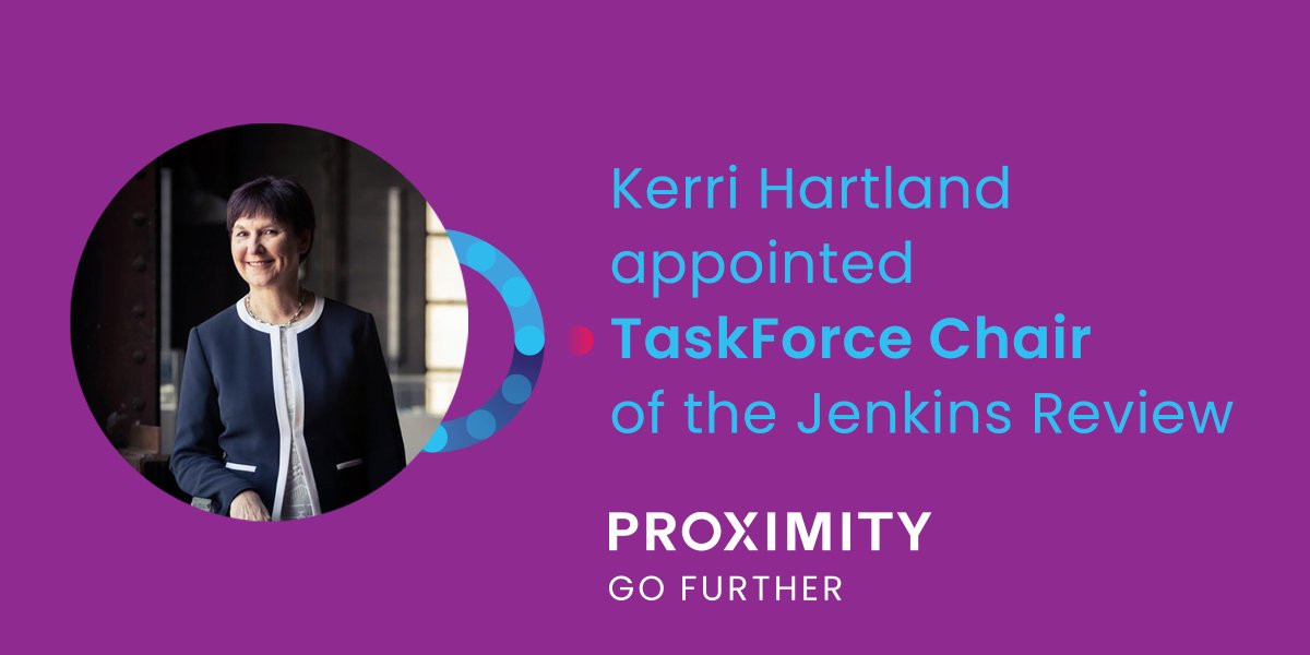 Proximity (@proximityaus) on Twitter photo It is with immense pride that we confirm Proximity Principal Advisor, <a href="/KerriHartland2/">Kerri Hartland</a>, has been appointed as the independent, expert Chair of the Jenkins Review Taskforce. Read more > lnkd.in/gwYQUftE #JenkinsReview It is with immense pride that we confirm Proximity Principal Advisor, <a href="/KerriHartland2/">Kerri Hartland</a>, has been appointed as the independent, expert Chair of the Jenkins Review Taskforce. Read more > lnkd.in/gwYQUftE #JenkinsReview