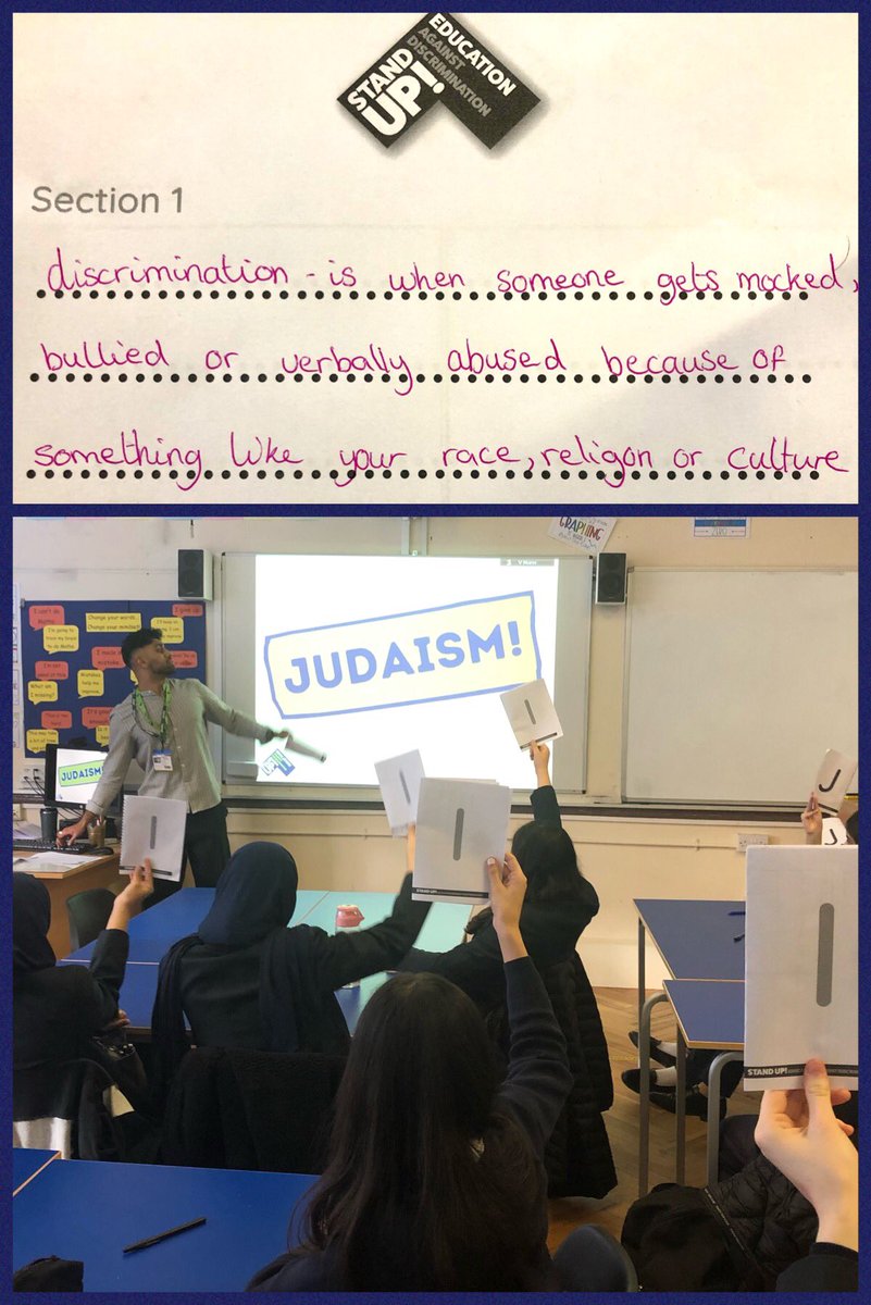 Another great round of Stand Up workshops with our amazing year 9s <a href="/Copthall_School/">Copthall School</a> on Anti Discrimination! Thank you <a href="/StandUpEAD/">Stand Up! Education</a>! You are awesome and the work you do is so important! Cant wait to have you back with us. 
#DebunkStereotypes