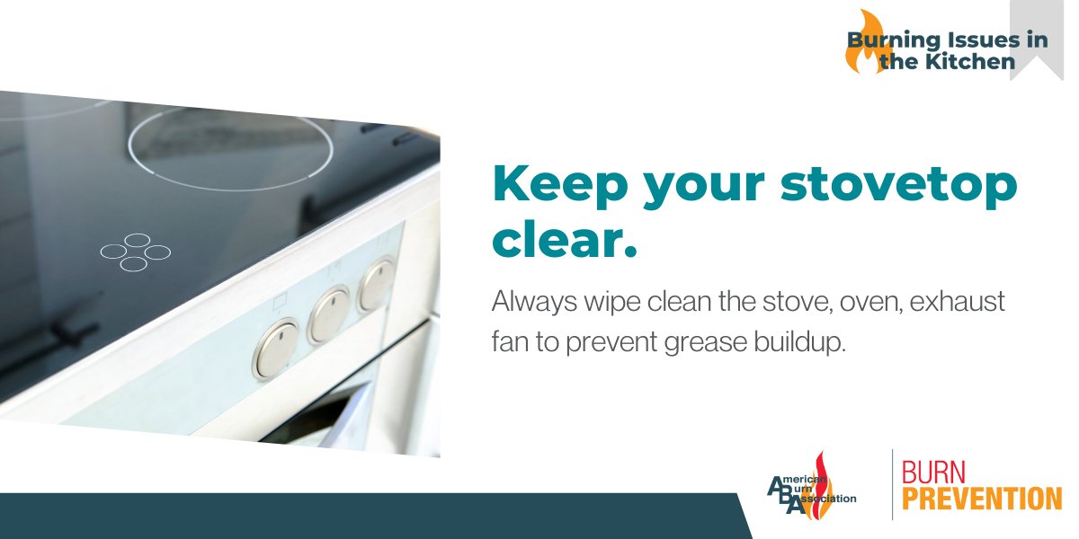 PBGFire's tweet image. Keep your kitchen clean &amp;amp; tidy! 🧼 𝐓𝐢𝐩 #𝟑: Always wipe clean the stove, oven, and exhaust fan to prevent grease buildup. A clean kitchen can help prevent the risk of a fire breaking out. #NBAW #PBGFR #CookingSafetyTips