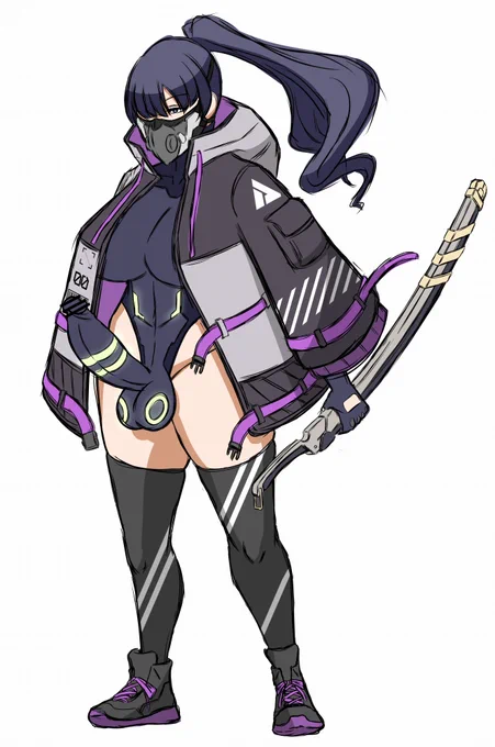 サイバーパンク風ふたなり侍です 