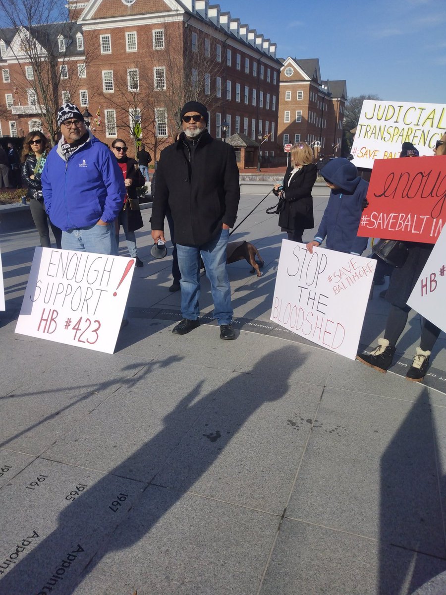 CAnderson2020's tweet photo. I'm in Annapolis so our voices can be heard. It’s feels our cry for help have fallen on deaf ears from the local officials. Legislation needs to be passed to keep repeat offenders off the street. @GovLarryHogan has proposed The Emergency HB 423 to help with this. #SaveBaltimore https://t.co/dezagQ4tWZ