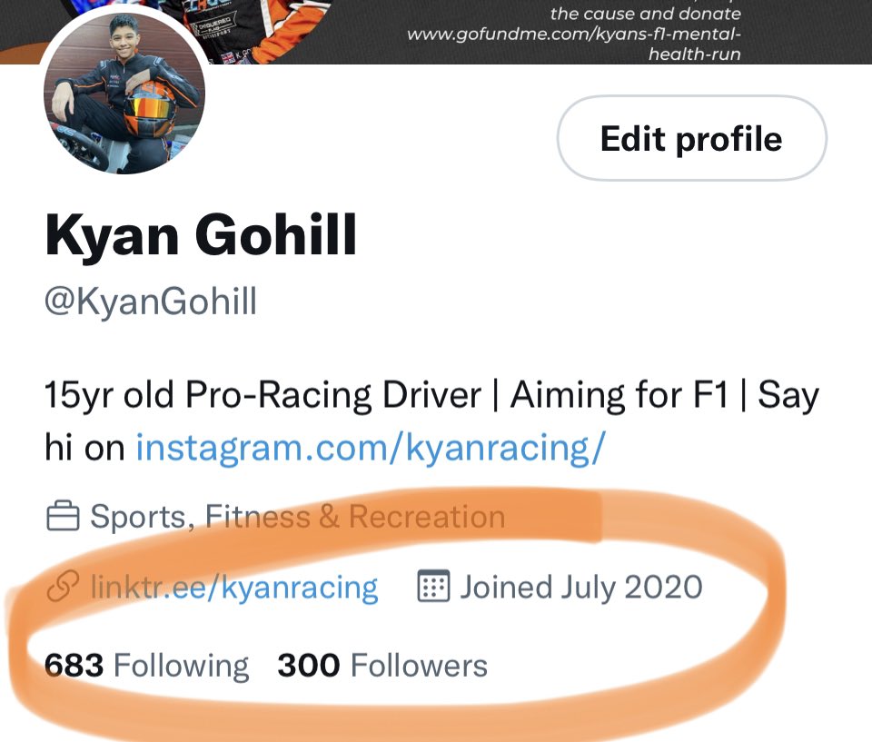 KyanGohill's tweet photo. Just hit 300 followers, you guys are awesome 👏 #FolloMe #f1 #Motorsport #racingdriver https://t.co/kF4CDVIC6l