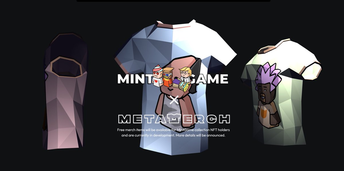 MintGamers's tweet photo. #MetaMerch? Yes, please!🤝

Fully on-chain technology: this merch is easily integrated into any Metaverse (including The Sandbox!)💎Cool t-shirts will be free to claim for all holders - just choose the token you want merch to be generated with!👍🏻

5/5
#mintgame #NFT #NFTGame https://t.co/Xg1Uoduuxp