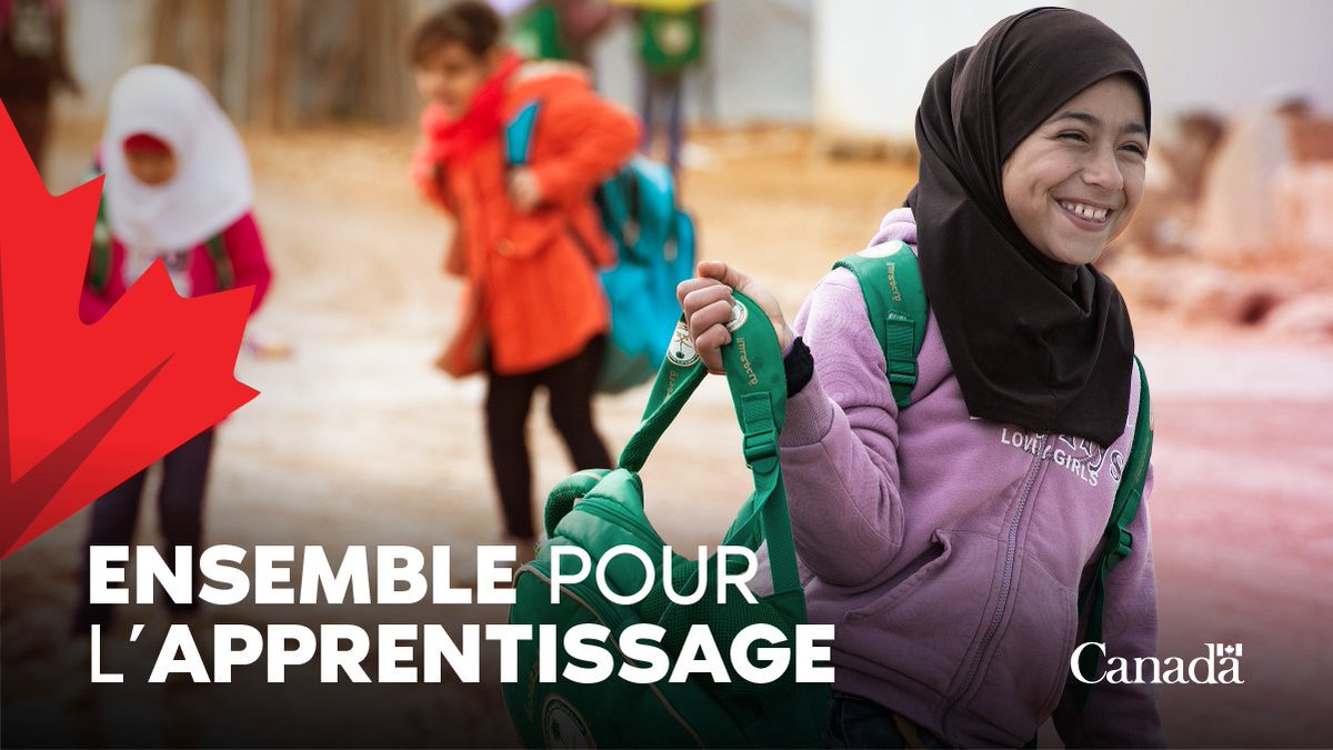 Il y a un an, le Canada a lancé la campagne #EnsemblePourLapprentissage pour améliorer l'accès à l'éducation des enfants/jeunes déplacés. bit.ly/3GuW4iZ

Les 30 et 31 mars, les jeunes donneront leurs recommandations lors du sommet Ensemble pour l'Apprentissage. #SDI2022