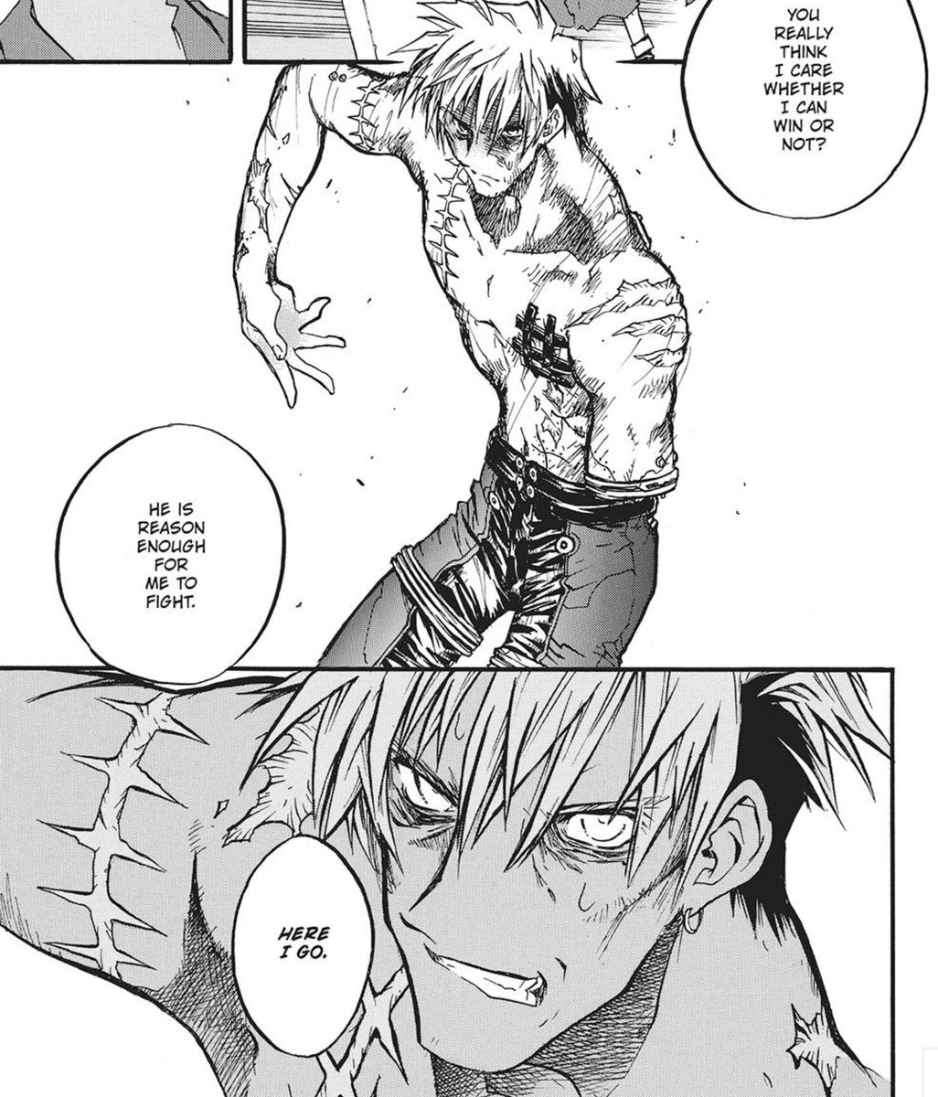 « He is reason enough for me to fight » 
*chuckles* that's gay 