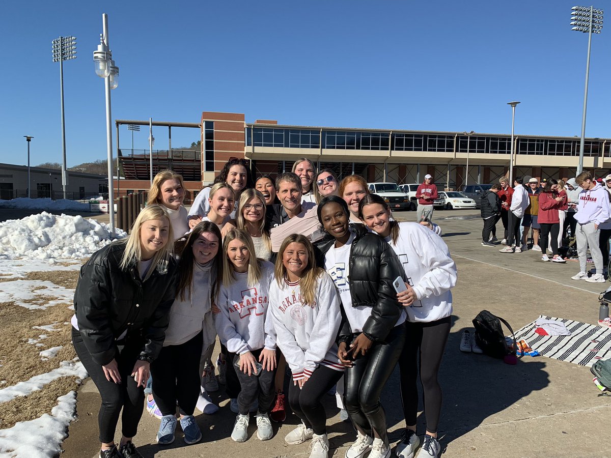Great energy outside Bud Walton Arena over 5 hours before tipoff! #WhiteOut