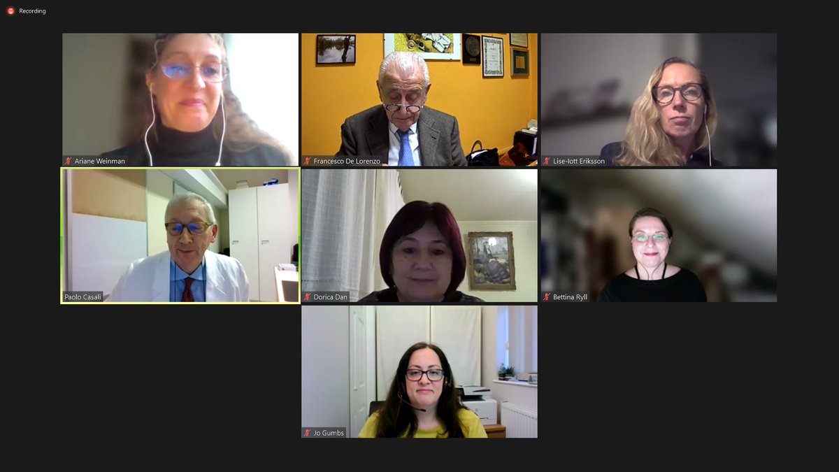 Rare Cancers Europe (@_rarecancer) on Twitter photo Great seeing all participants at today's session with some excellent discussions on topics around the European #rarecancer policy landscape, & looking foward to tomorrow's session on #rarecancers in the new #COVID-19 era.
👉ow.ly/ZNt450HGejM
<a href="/ESOncology/">ESOncology</a> <a href="/myESMO/">ESMO - Eur. Oncology</a> <a href="/casali_pg/">Paolo G Casali</a> Great seeing all participants at today's session with some excellent discussions on topics around the European #rarecancer policy landscape, & looking foward to tomorrow's session on #rarecancers in the new #COVID-19 era.
👉ow.ly/ZNt450HGejM
<a href="/ESOncology/">ESOncology</a> <a href="/myESMO/">ESMO - Eur. Oncology</a> <a href="/casali_pg/">Paolo G Casali</a>