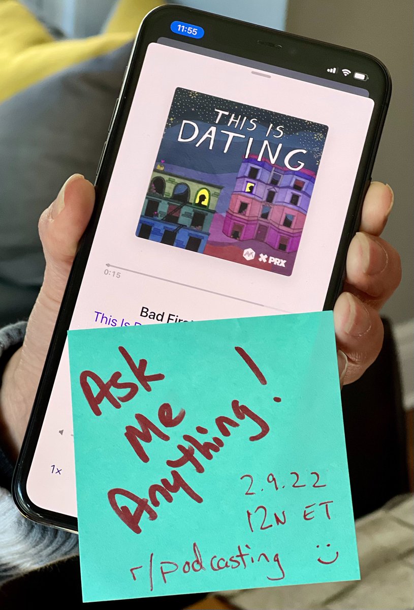 AChangeOfTune's tweet photo. You saw them in @nytimes. You heard 'em on @NPRItsBeenAMin w/ @SamSanders.

And now? You can chat w/ the chart-topping creators of @MagnifNoise + @PRX's This Is Dating! 

Podcast fans + podcasters - join us tomorrow @ noon ET for a @Reddit AMA on https://t.co/kvEcC4C8Yb https://t.co/5OSwb4jHJz