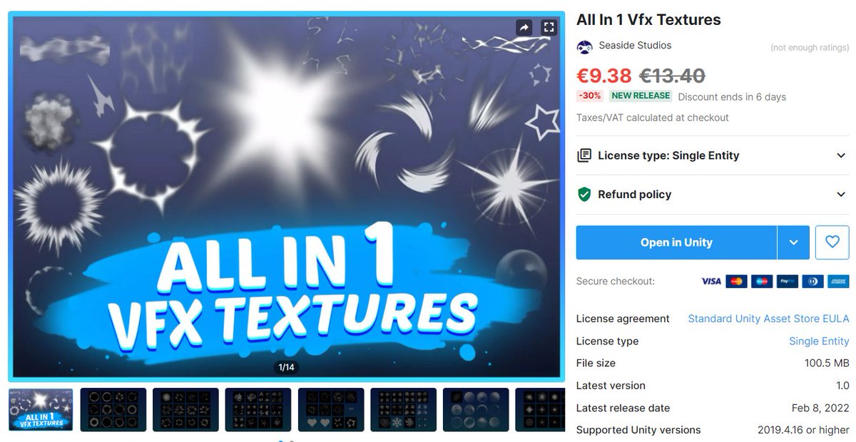 All 640+ All In 1 Vfx Toolkit textures are now available separately
I made the asset super cheap + it's on sale for a few days. Hope you find it useful and happy vfx making!

#unity3d #gamedev #indiedev #assetstore #vfx #madewithunity