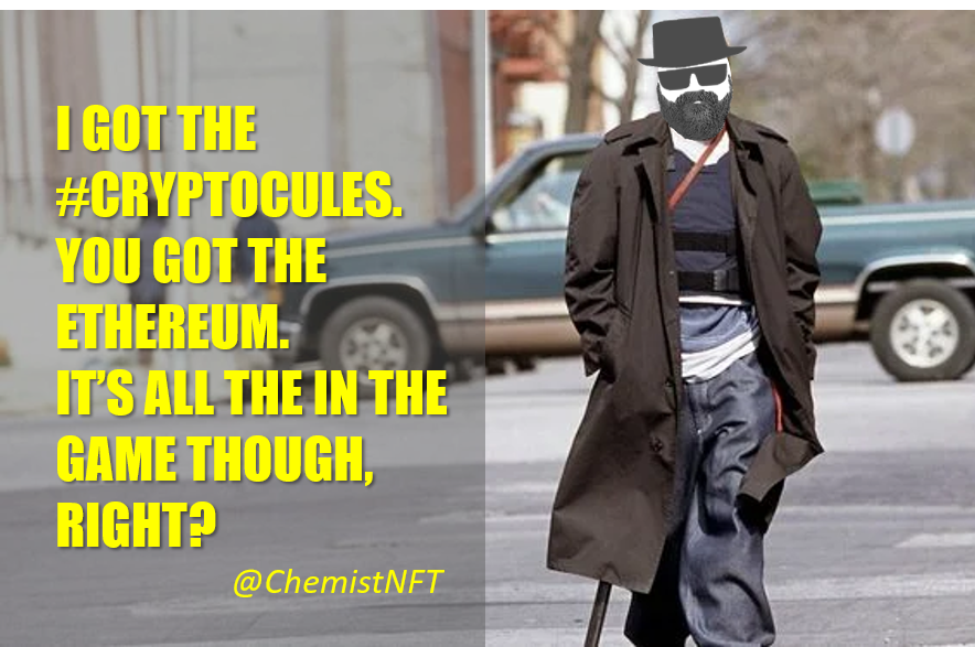 ChemistNFT's tweet photo. All in the game yo, all in the game.

@opensea #NFTs #TheWire 

https://t.co/WoJoVaHikA https://t.co/gAfW78dByL