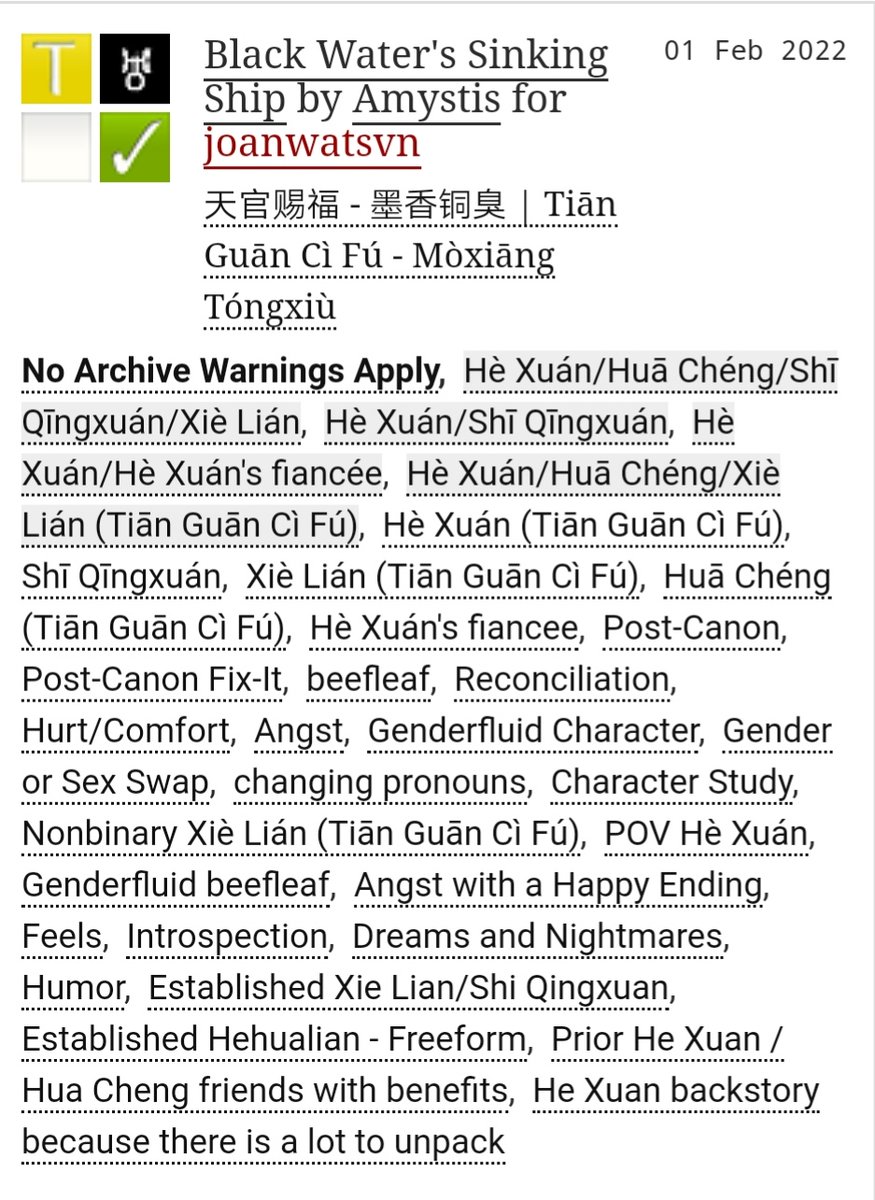 Amystis_'s tweet photo. #beefleaf reconciliation feat. hehualian – my fic for @MXTXRarepairEx 🖤

➡️ Black Water's Sinking Ship
🌟 tgcf
💬 10k
🖤 xl/hc/hx/sqx 
🏷️ Post-Canon, Hurt &amp; Comfort

https://t.co/GdbmCb4VW8 https://t.co/ahHwPXZEuS