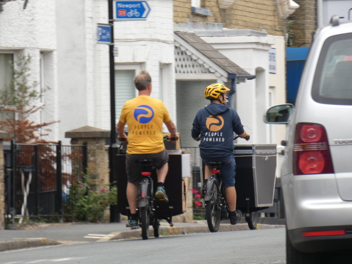 The signs show we're going to be delivering in Newport in March April &amp; May - but did you know we will be running regular FREE zero emission delivery services Cowes to/from Newport. Register your interest at the link in our bio