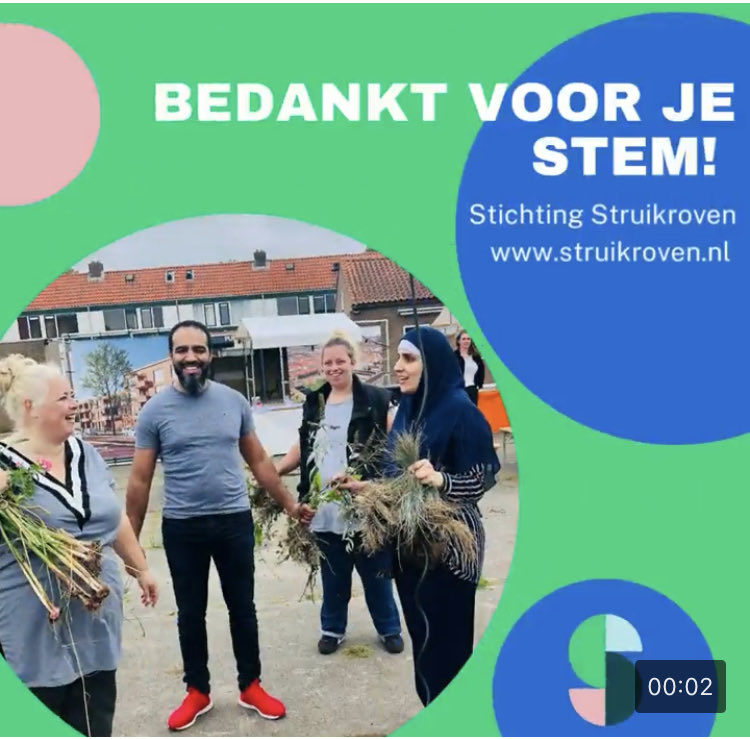 🏆 Buurtproject Struikroven wint de publieksprijs van de Brabantse Circulaire Innovatie Top 2022. Initiatiefneemster <a href="/BerniceKamphuis/">Bernice Kamphuis</a>⁩ redt met haar initiatief planten van de sloop en zorgt ervoor dat de biodiversiteit in wijken op peil blijft. #inBrabant