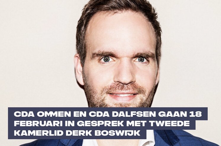 Heb jij een vraag over de landbouwvisie (perspectief voor boeren) aan Tweede Kamerlid Derk Boswijk? De CDA-er bezoekt op 18 februari een boerenbedrijf in Lemelerveld. Lees hier verder hoe jij jouw vraag kan stellen: cda.nl/overijssel/omm…