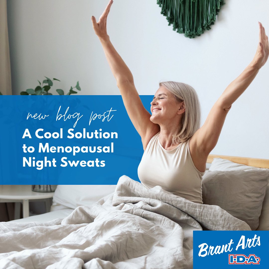brantarts's tweet photo. Find yourself waking up at night and throwing off the blankets because you are hot and covered in sweat??You are not alone.🥵 

Check out our latest blog for our cool solutions to #menopausal #nightsweats 🌬

👉 https://t.co/X0dUnQItmf https://t.co/K84ngm2572