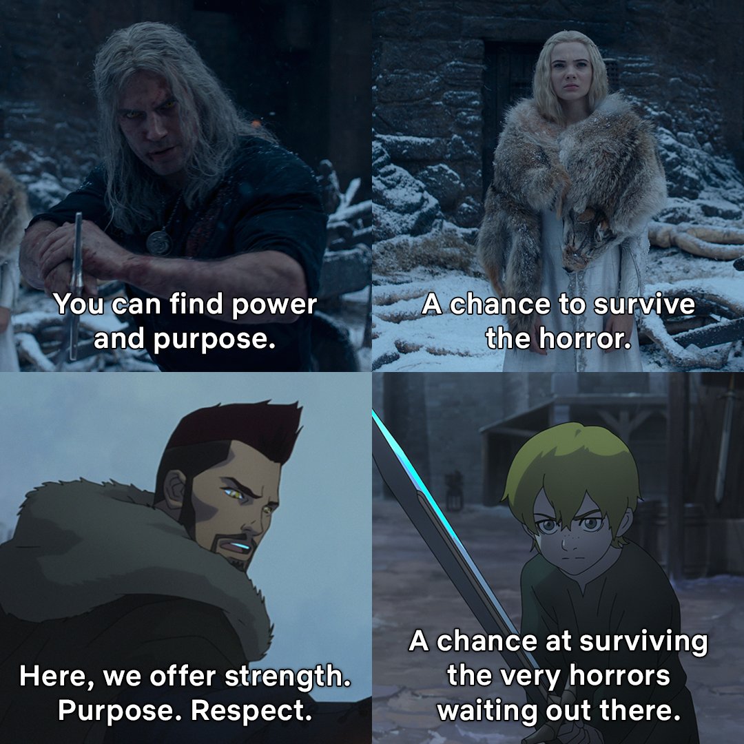NetflixGeeked's tweet photo. previously, on THE WITCHER: NIGHTMARE OF THE WOLF.... https://t.co/k83EmmjPsm