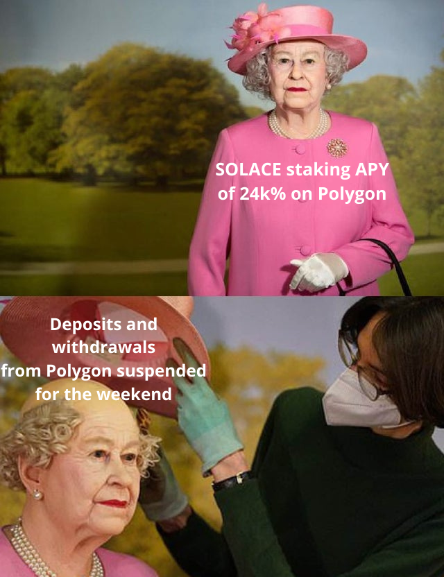 SolaceIntern's tweet photo. How's that juicy APY at @SolaceFi goin' for you anon? https://t.co/zEKWdvxN4k
