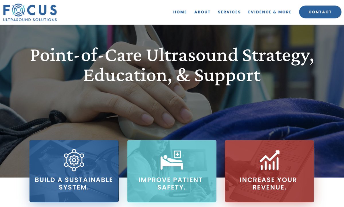 Go and HT #SvetlanaZakharchenko who started a #POCUS company: FOCUS Ultrasound solutions for strategy, education,and support particularly suited for clinicians practicing in the community.
focusultrasoundsolutions.com