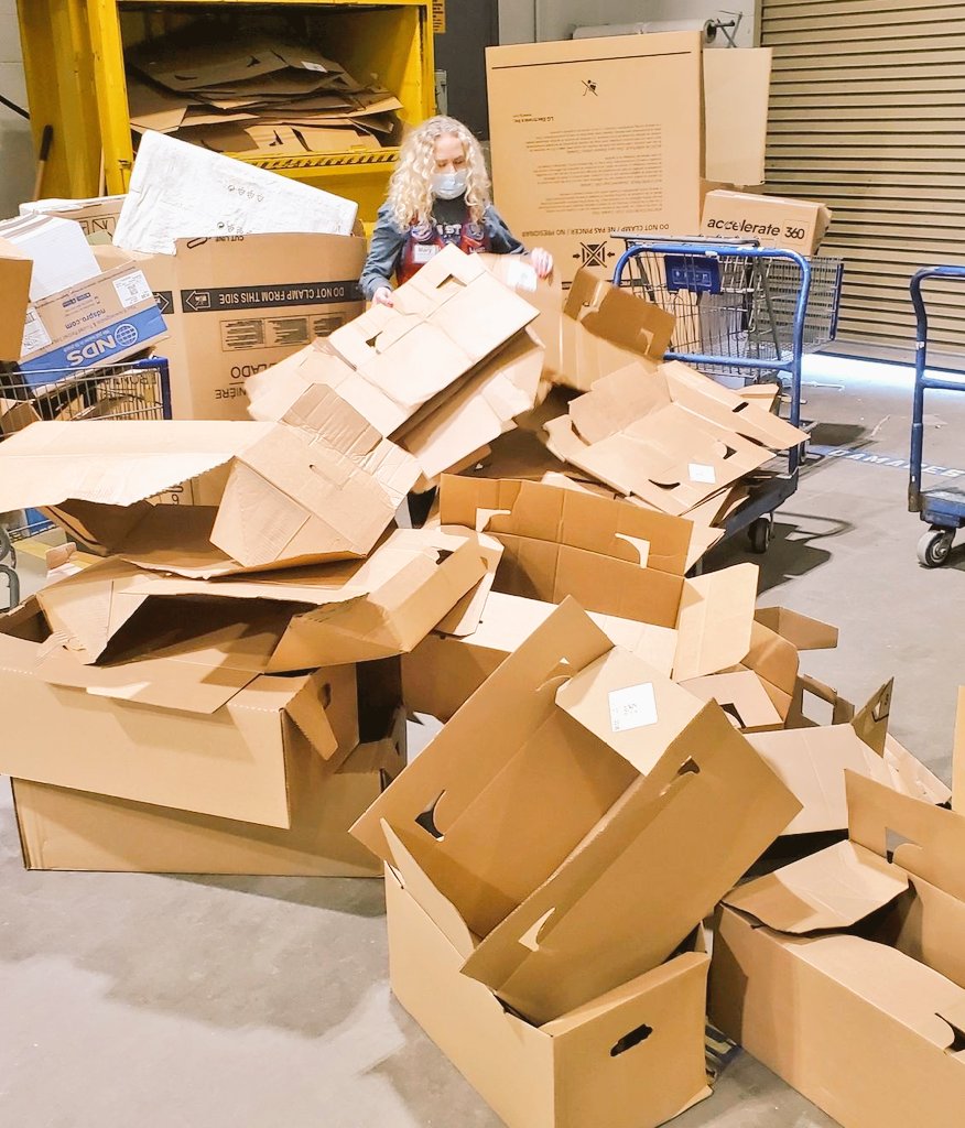 LisaHof42605841's tweet photo. Did someone say #R7CardboardChallenge?
5 skids of 99 boxes was our challenge this morning at Lowe's 1759 and WE Conquered!! "Ain't no party like a 99 party" @WileyLorena  @DamonBennettR7 @DaniPedullaHR @SeanFallon001 @BauderJonathan https://t.co/cDu9clevoz