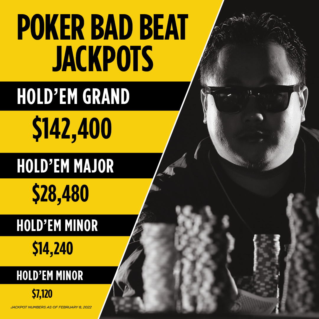 Poker Bad Beat Jackpots are on the rise! You want it, come win it!