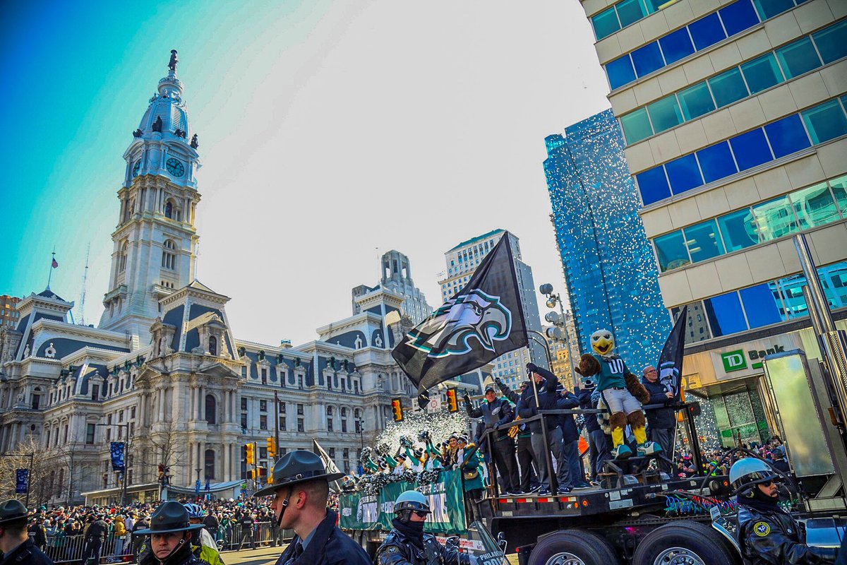 PhiladelphiaGov's tweet image. On this day four years ago, we celebrated the @Eagles Superbowl win! #FlyEaglesFly