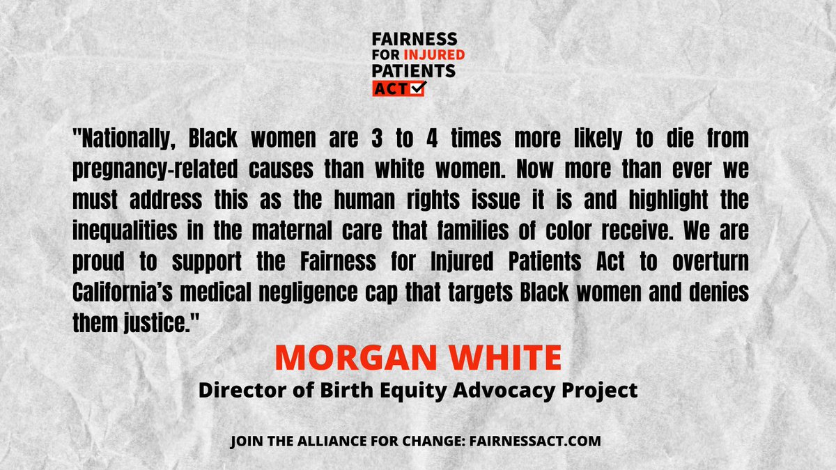 We’re proud to have the support of @birth_equity_ap in our fight for justice for medical negligence victims and their families who are denied justice! Join the alliance: fairnessact.com