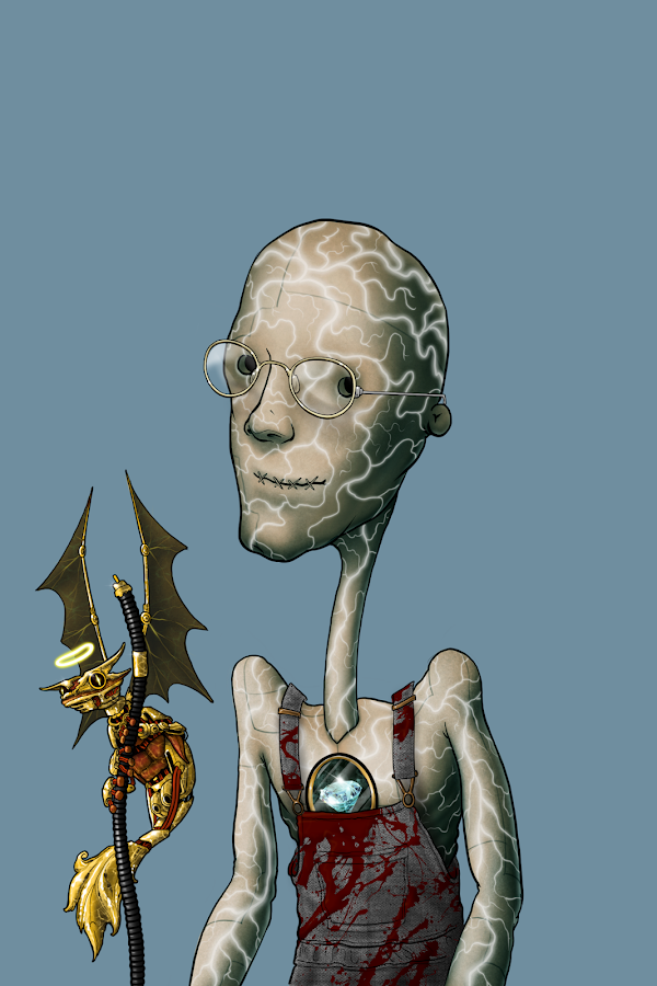 Oddy #3355 sold for 1eth!

You can see why with the fan favorite pet: Wyvern
This trait was brainstormed within the community and <a href="/der0g/">Derog</a> brought it to life!

#NFTs #NFTCommunity #TODarmy #digitalart #ETH