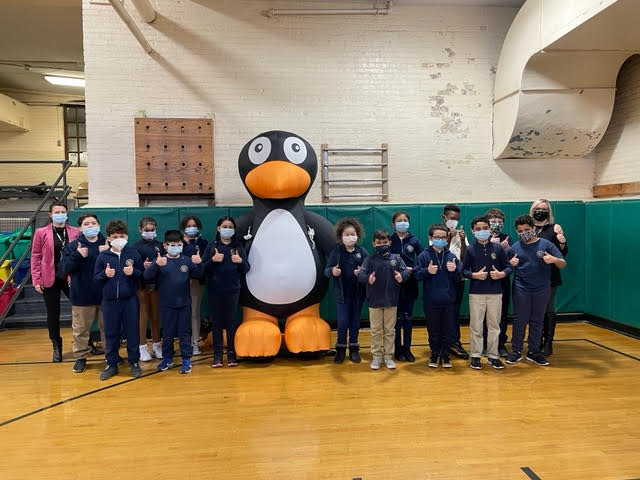 BayonneBOE's tweet photo. Congrats to @VroomSchool ST MATH winners! Ms. Decanto's (4th) &amp; Ms. Kuznetsova's (6th) classes got to strike a pose with JiJi for all their hard work! https://t.co/ZHeyx7bnpZ