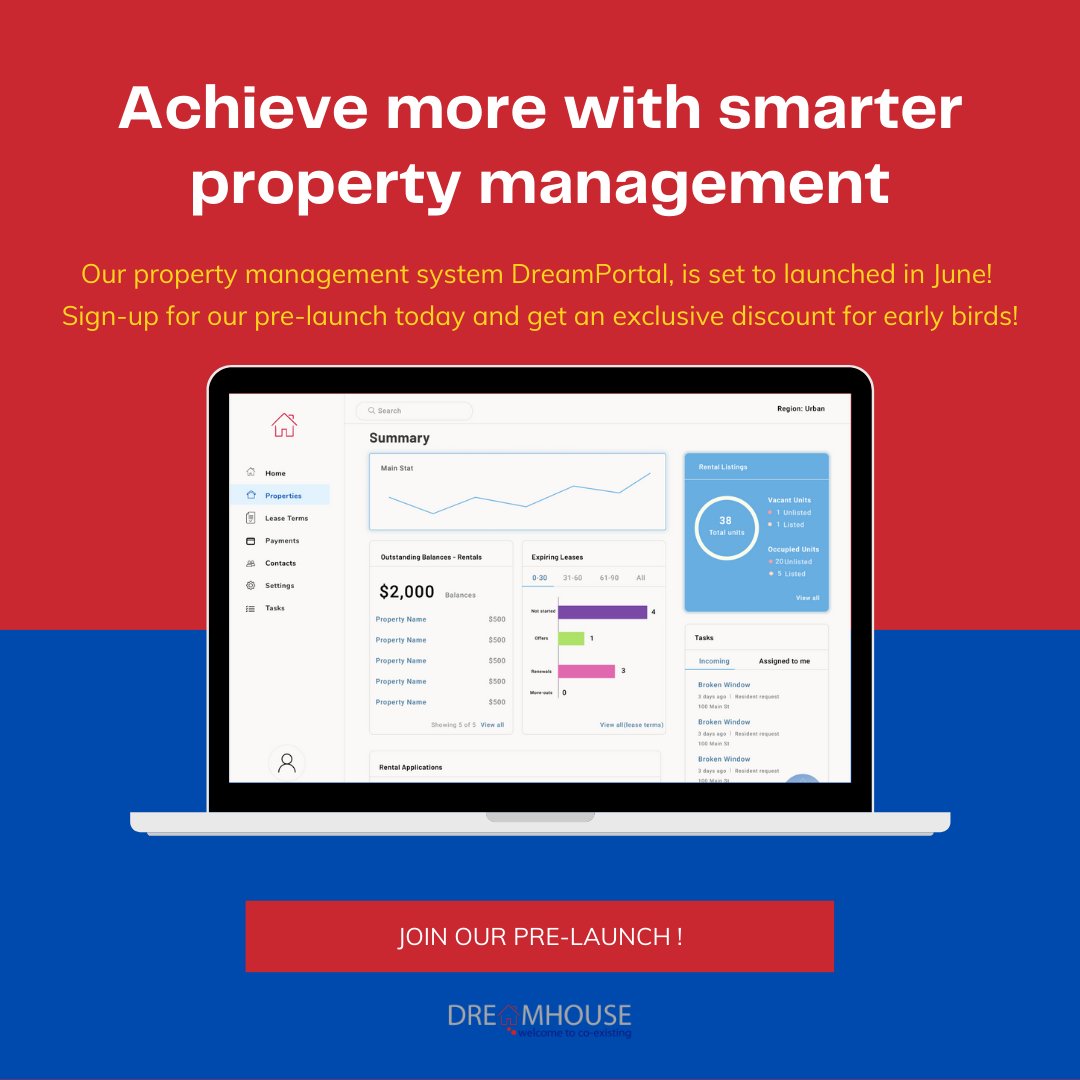 StayDreamHouse's tweet photo. Sign-up here for early bird access to our new property management system, DreamPortal, launching this June! https://t.co/2H2bzg0w8L https://t.co/LBTrhskp8Q