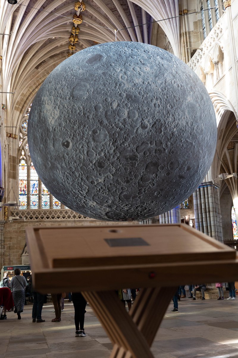 oldheleanlodge's tweet photo. On A visit to the Moon exhibition in Exeter Cathedral I found this plaque. From All the Devon Freemasons in the province of Devonshire. R W Ian Kingsbury PGM 2016. Just purely co-incidence that I leant on the table to take a photograph but a wonderful surprise. https://t.co/MvO5WzjSHM