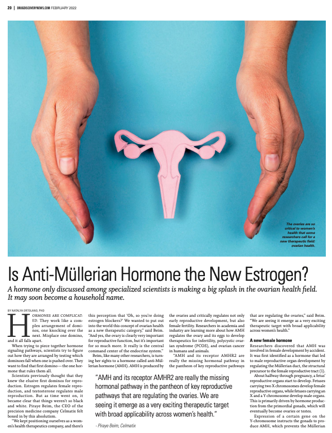 Celmatix (@celmatix) on Twitter photo @DDNewsOnline's <a href="/NatOrtolano/">Natalya Ortolano</a> interviews our CEO Dr. <a href="/pirayebeim/">Piraye Yurttas Beim, PhD</a> in headlining article "Is Anti-Müllerian Hormone the New Estrogen?" bit.ly/34jKs5z #WomensHealth #biotech @DDNewsOnline's <a href="/NatOrtolano/">Natalya Ortolano</a> interviews our CEO Dr. <a href="/pirayebeim/">Piraye Yurttas Beim, PhD</a> in headlining article "Is Anti-Müllerian Hormone the New Estrogen?" bit.ly/34jKs5z #WomensHealth #biotech