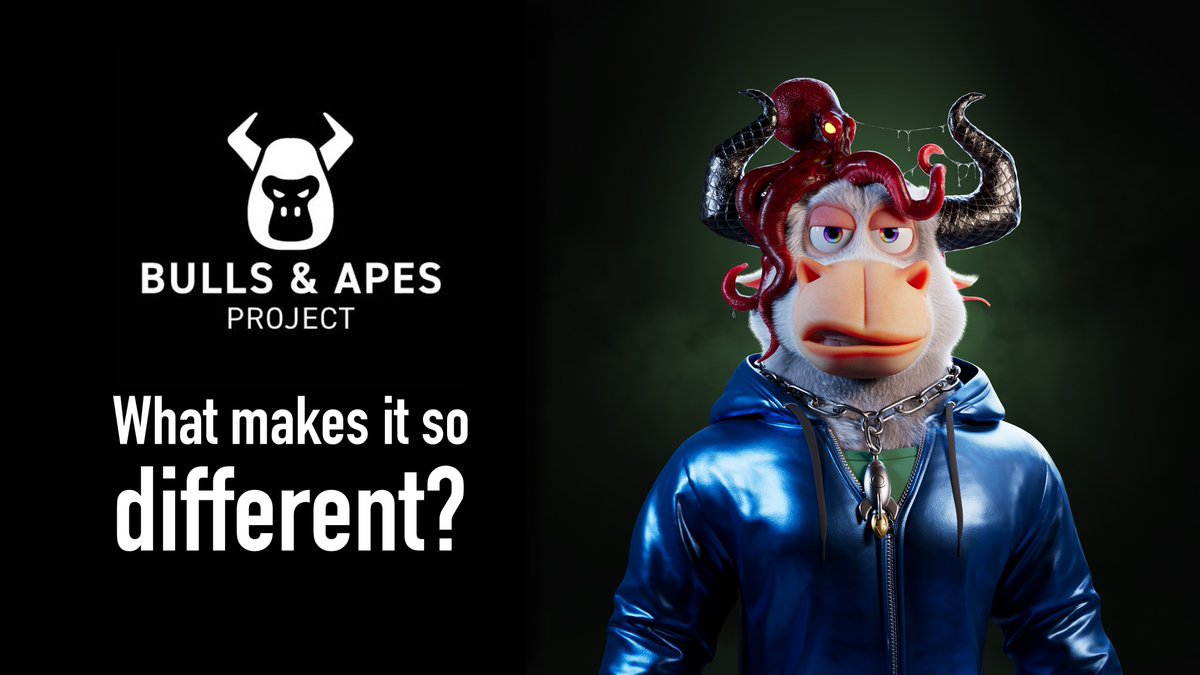BullsApesProj's tweet photo. 1/ NFT's, Tokens, Gamification, Utility, Metaverse, Doxxing, $1.5 Billion Valuations, IRL Events, AR/VR and Community -- Let's talk about these things in this 18 thread post about the "Bulls &amp; Apes Project."
(continued) #NFT #NFTCommunity #BAP https://t.co/ZDCn7xYg9e
